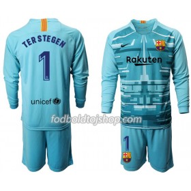 FC Barcelona Målmands Fodboldsæt TER STEGEN 1 Børn III 2019-20 L/S (+ Korte bukser)